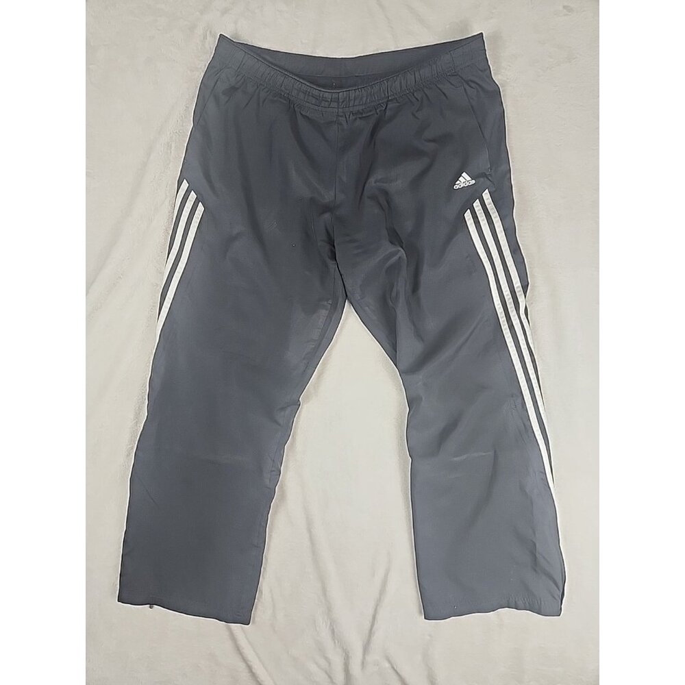 Adidas Men's Lightweight Lined Athletic Track Pants Size Large Black‎ 3-Stripe